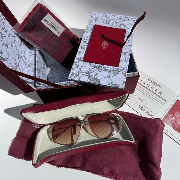 Jacques Marie Mage Jagger Empire Aviator Sunglasses Titanium Ltd Ed of 350 EUC - Picture 2 of 16